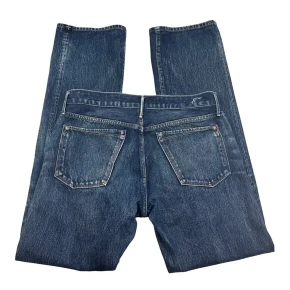 Earnest Sewn Fulton Selvedge Straight Leg Denim Jeans Made In USA Men's Size 33 - Picture 3 of 8